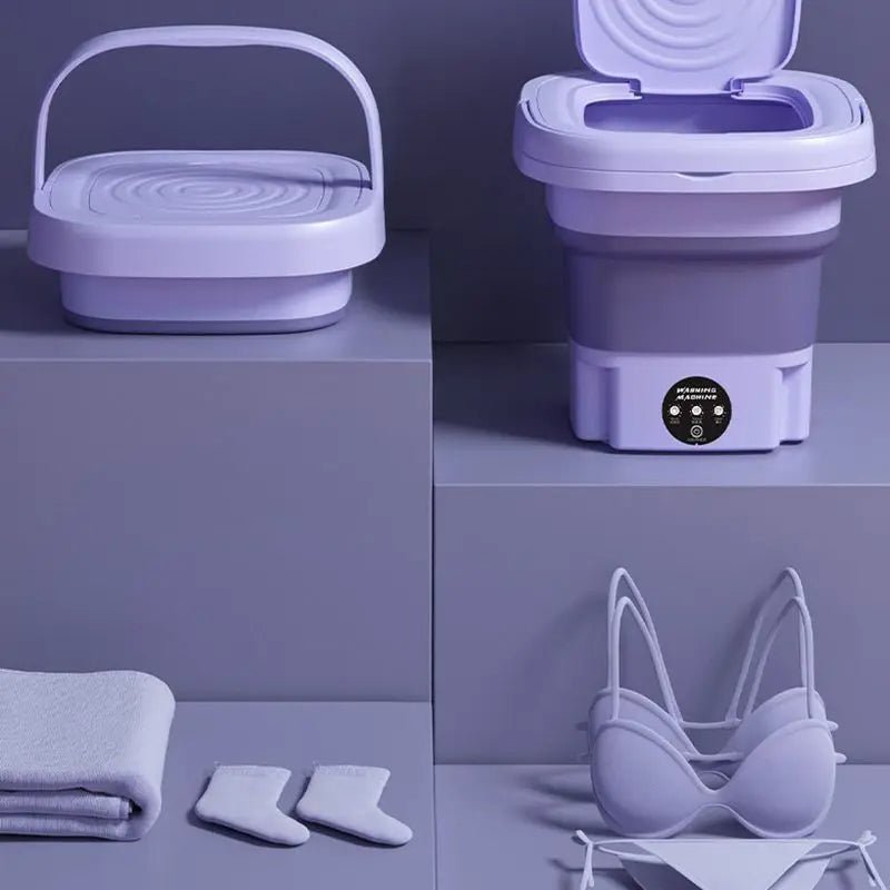 Foldable Portable Washing Machine with Spin Dryer | Mini Clothes Washer image 3