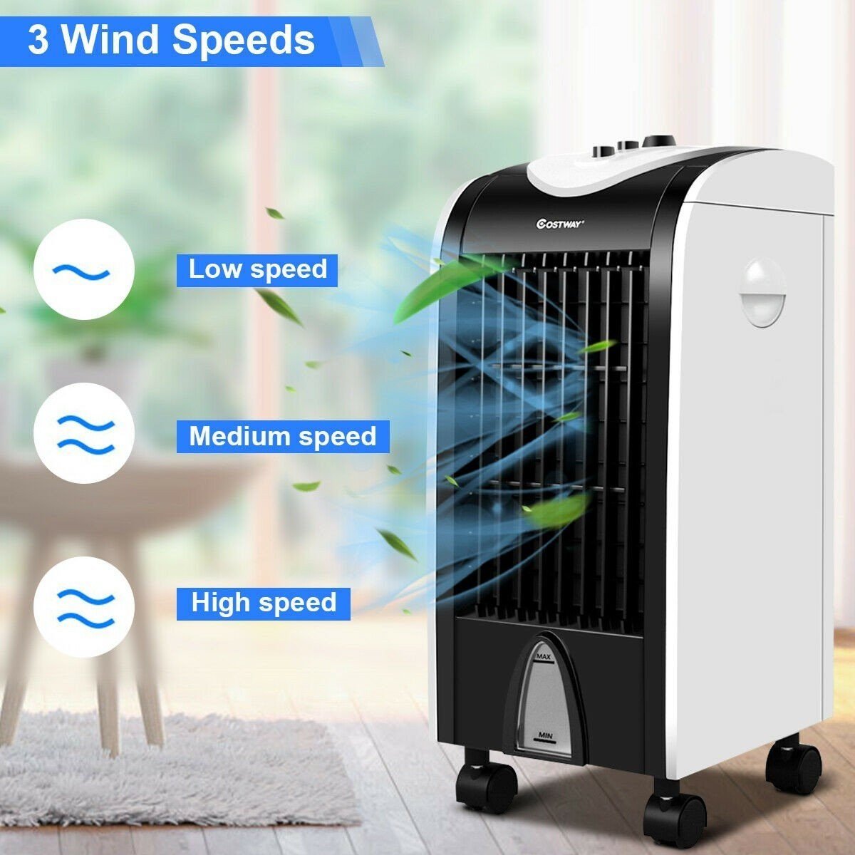 Portable Air Conditioner Stand Up Room Cooler Indoor AC Unit Windowless On Wheel image 3