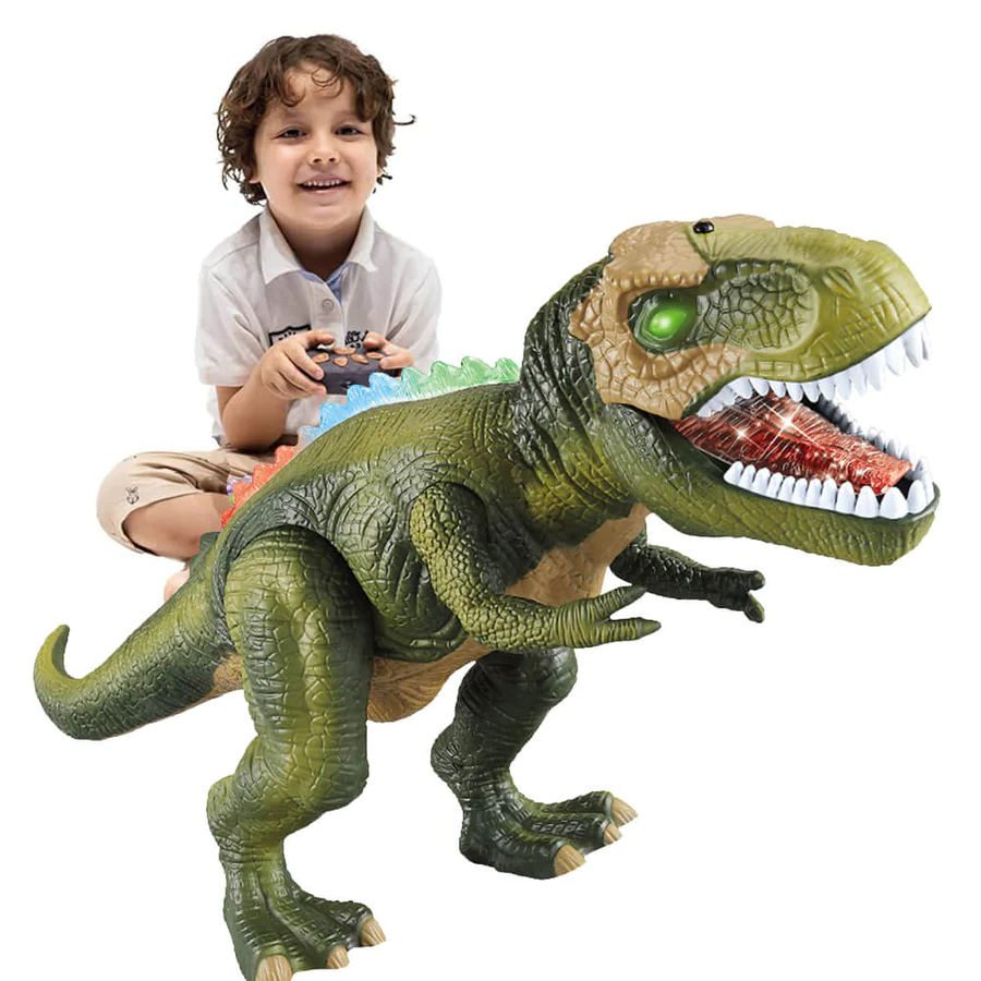 Remote Control T-Rex Dinosaur With LED Light Up, Walking & Roaring Realistic Dinosaur Toys image 1
