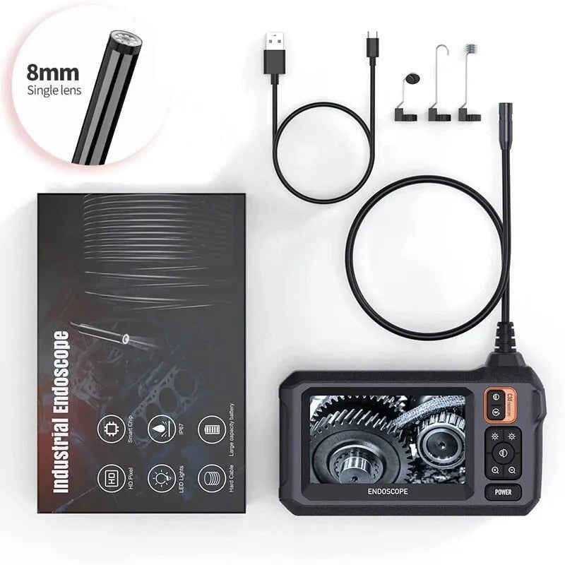 Industrial Endoscope Inspection Camera – 1080p Hd With 4.3-Inch Display Adjustable Lens image 6