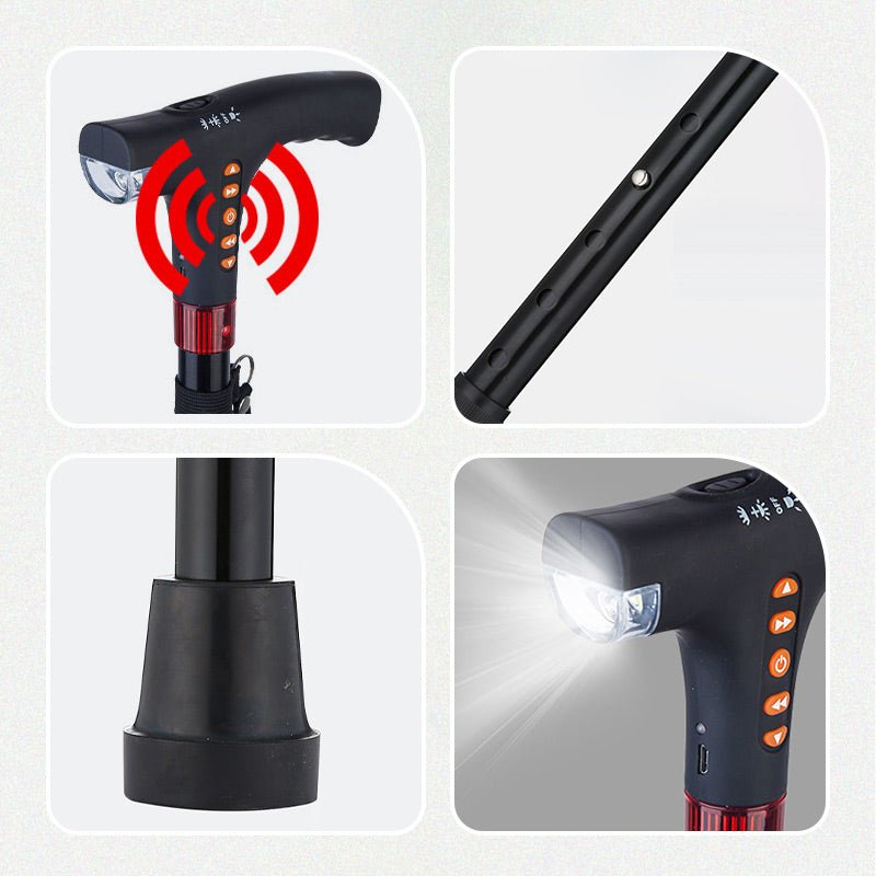 Intelligent walking stick for the elderly with LED light image 4