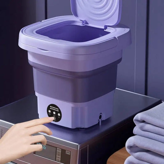 Foldable Portable Washing Machine with Spin Dryer | Mini Clothes Washer image 0