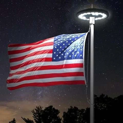 Solar Powered Flagpole Lights - All Night Long Last Flag Pole Lights - LED image 0