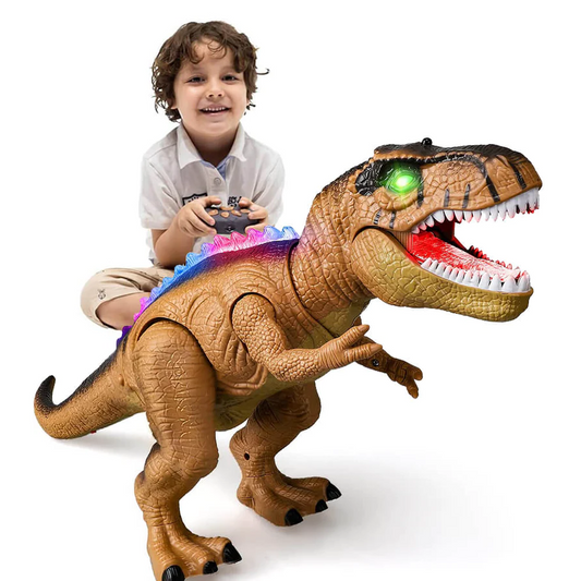 Remote Control T-Rex Dinosaur With LED Light Up, Walking & Roaring Realistic Dinosaur Toys image 0