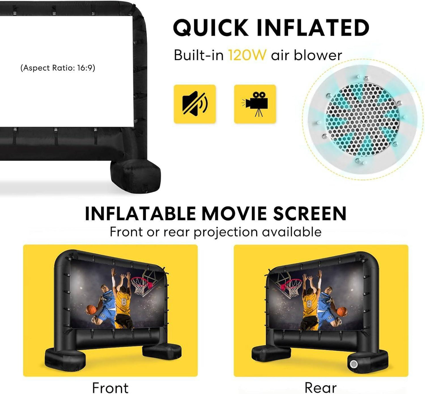 Outdoor Movie Screen And Projector image 2
