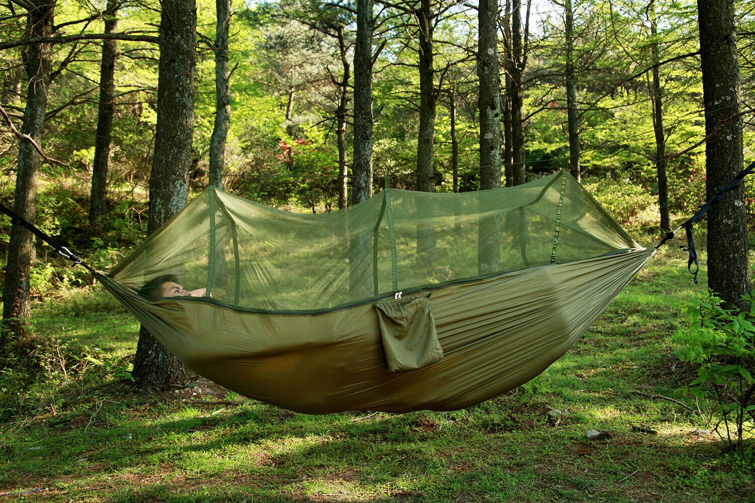 Portable Two Person Outdoor Traveler Camping Hammock Tent With Canopy image 6