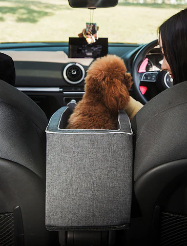 Pet Armrest Safety Seat - Pet Car Seat Travel Bag Suitable for Small Dogs and Cats image 3