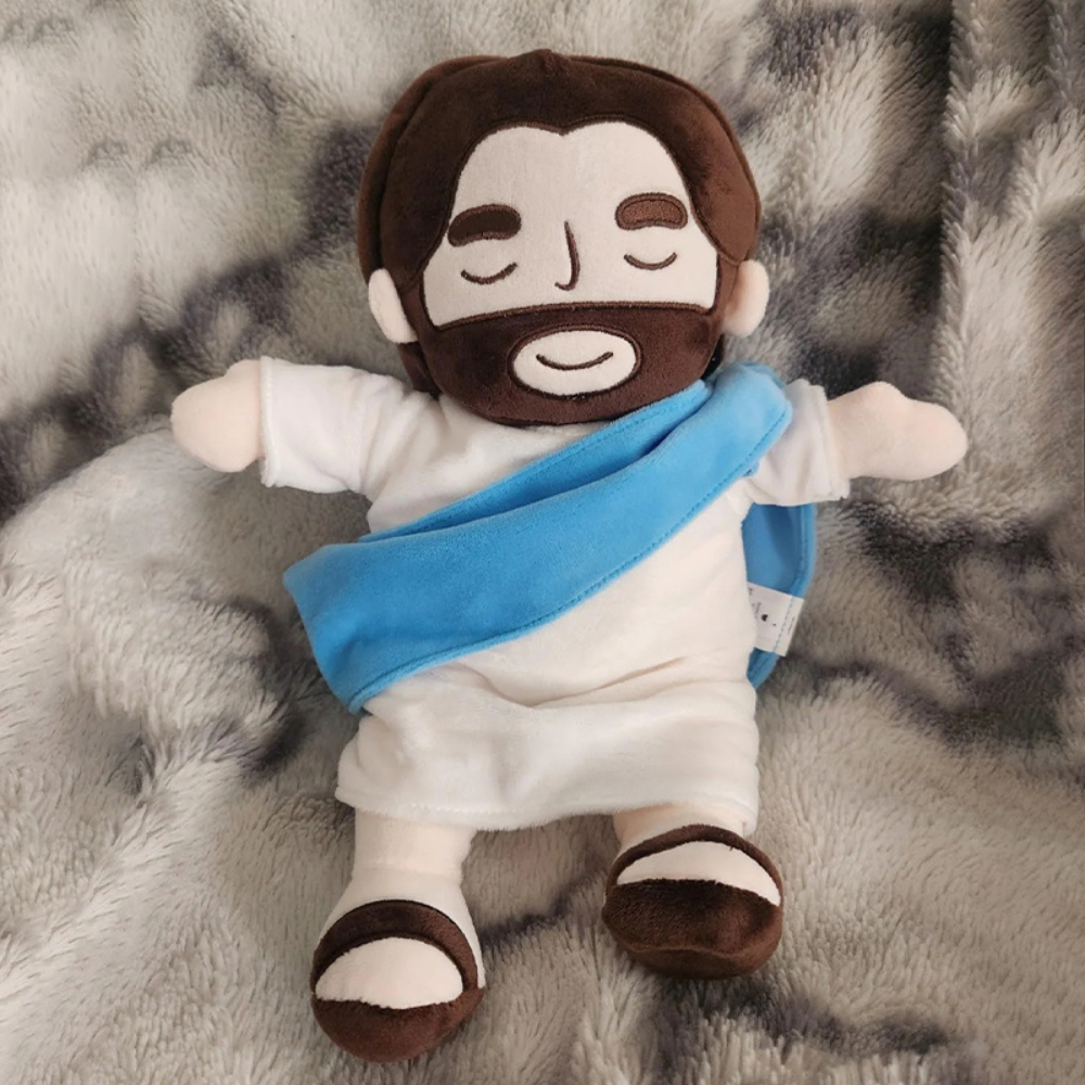 Breathing Jesus Soothing Plushie for Sleep Aid - Blue image