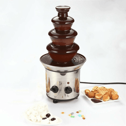 4 Tier Chocolate Fondue Fountain Stainless Steel Machine image 1