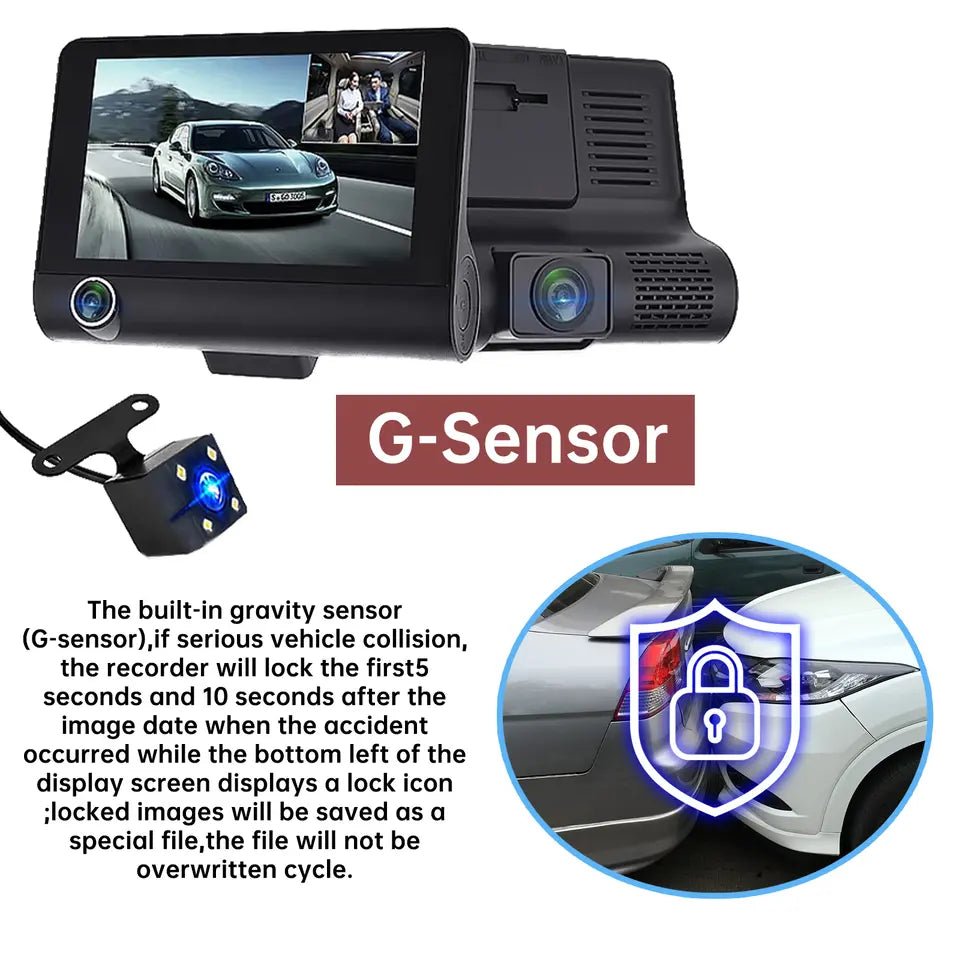 4" Touch Screen Front and Rear Dash Cam image 3