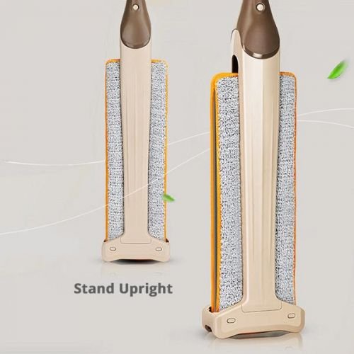 Self-Wringing Double-Sided Flat Microfiber Mop & Broom With 360 degree Spin image 2