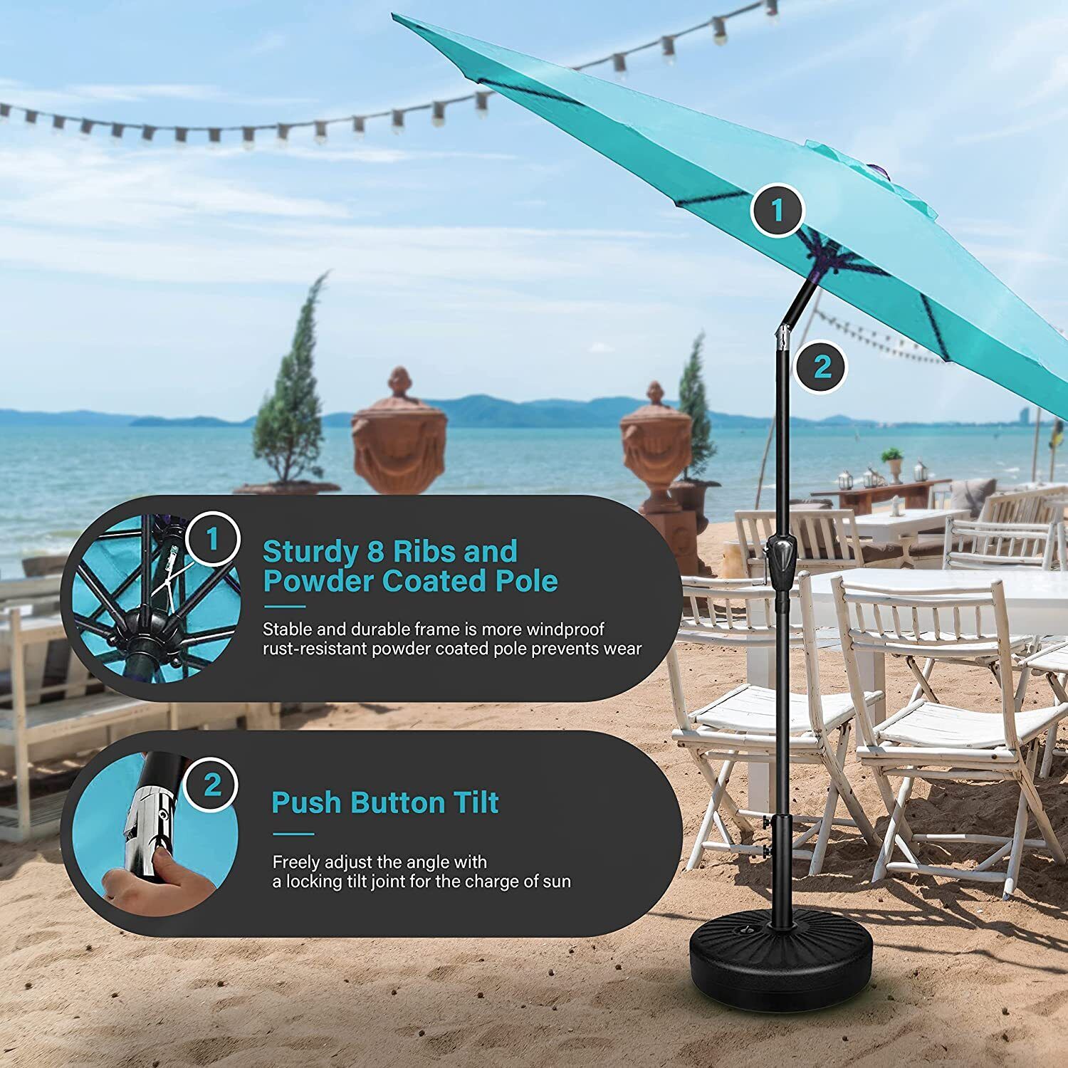 Outdoor Patio Table Umbrella image 3