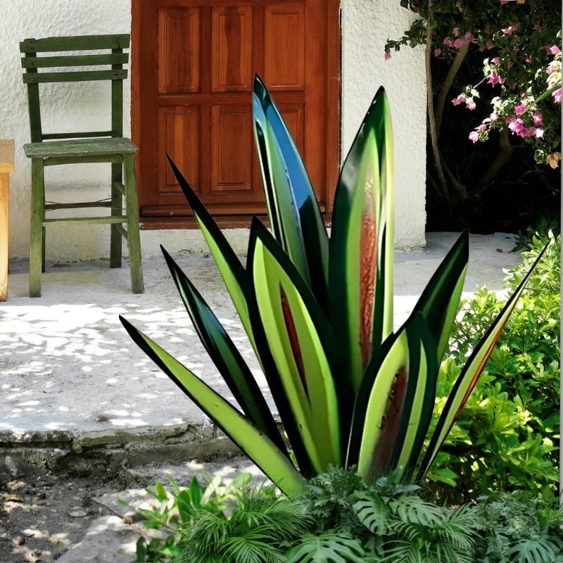 Agave Americana Metal Decorative Plant - Green image