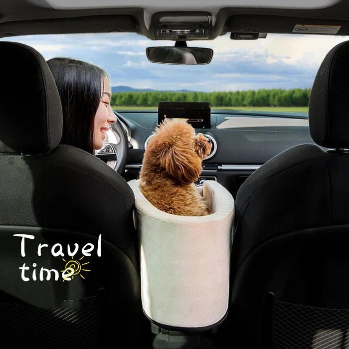 Pet Armrest Safety Seat - Pet Car Seat Travel Bag Suitable for Small Dogs and Cats image 2