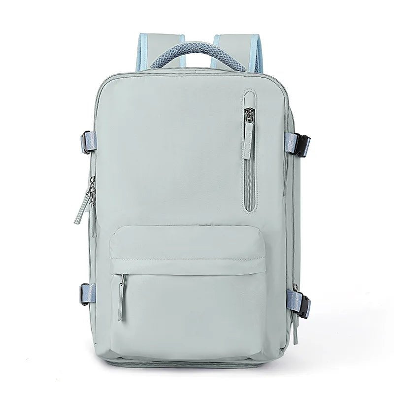 Travel Carry On Backpack With Shoe Compartment - Sky Blue image