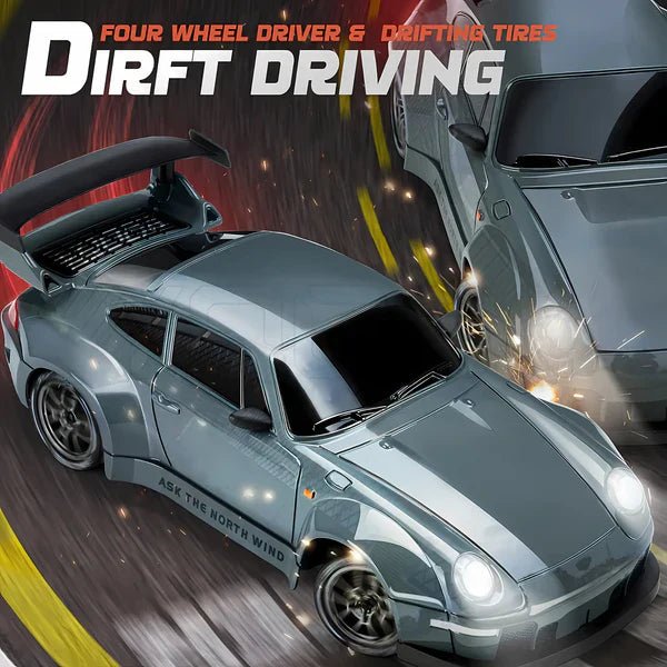 Retro Drift Master – 4WD RC Car with LED Lights image 3