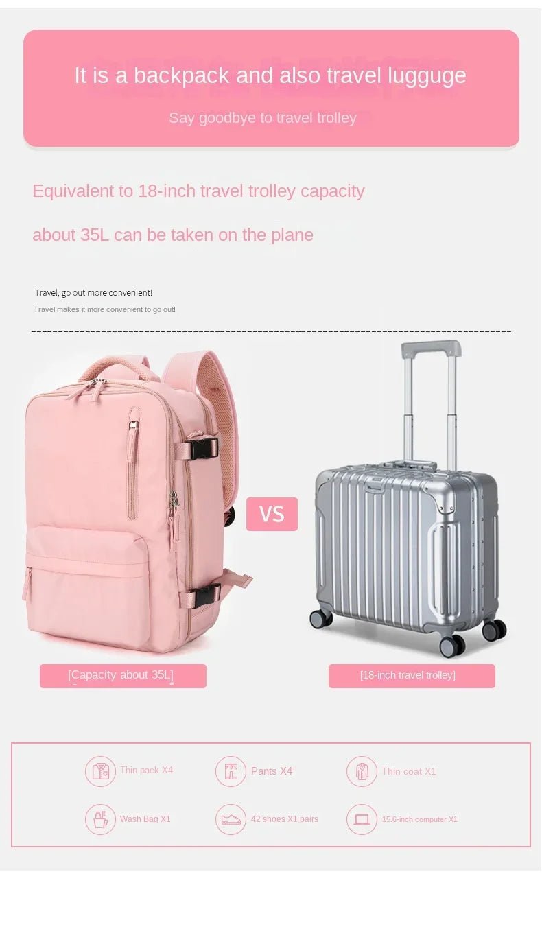 Travel Carry On Backpack With Shoe Compartment image 5