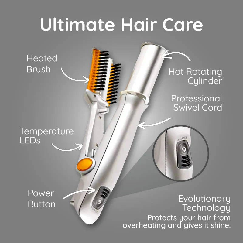 Professional 2 in 1 Rotating Iron Hair Brush image 7