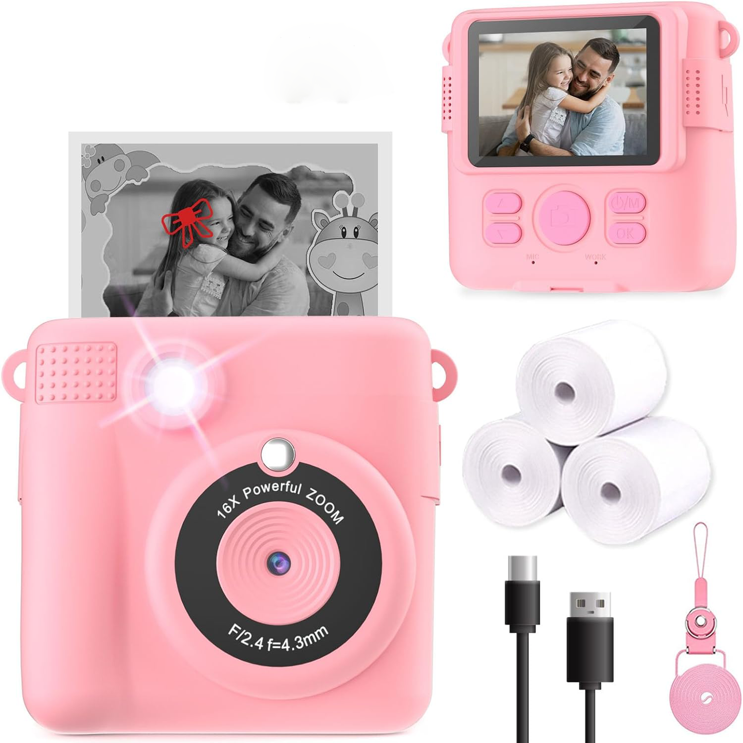 Digital Instant Print Portable Camera For Kids image 0