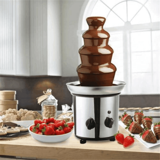 4 Tier Chocolate Fondue Fountain Stainless Steel Machine image 0