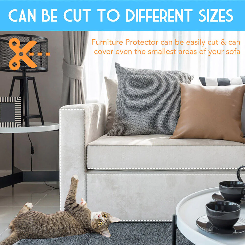 8PC Cat Scratch Furniture Protector Guards Anti-Scratch Couch Protector Pads image 6