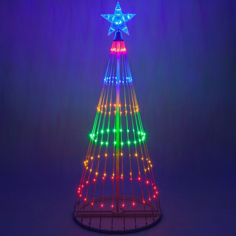 Christmas – Multicolor Led Animated Outdoor Christmas Tree Lightshow image 0