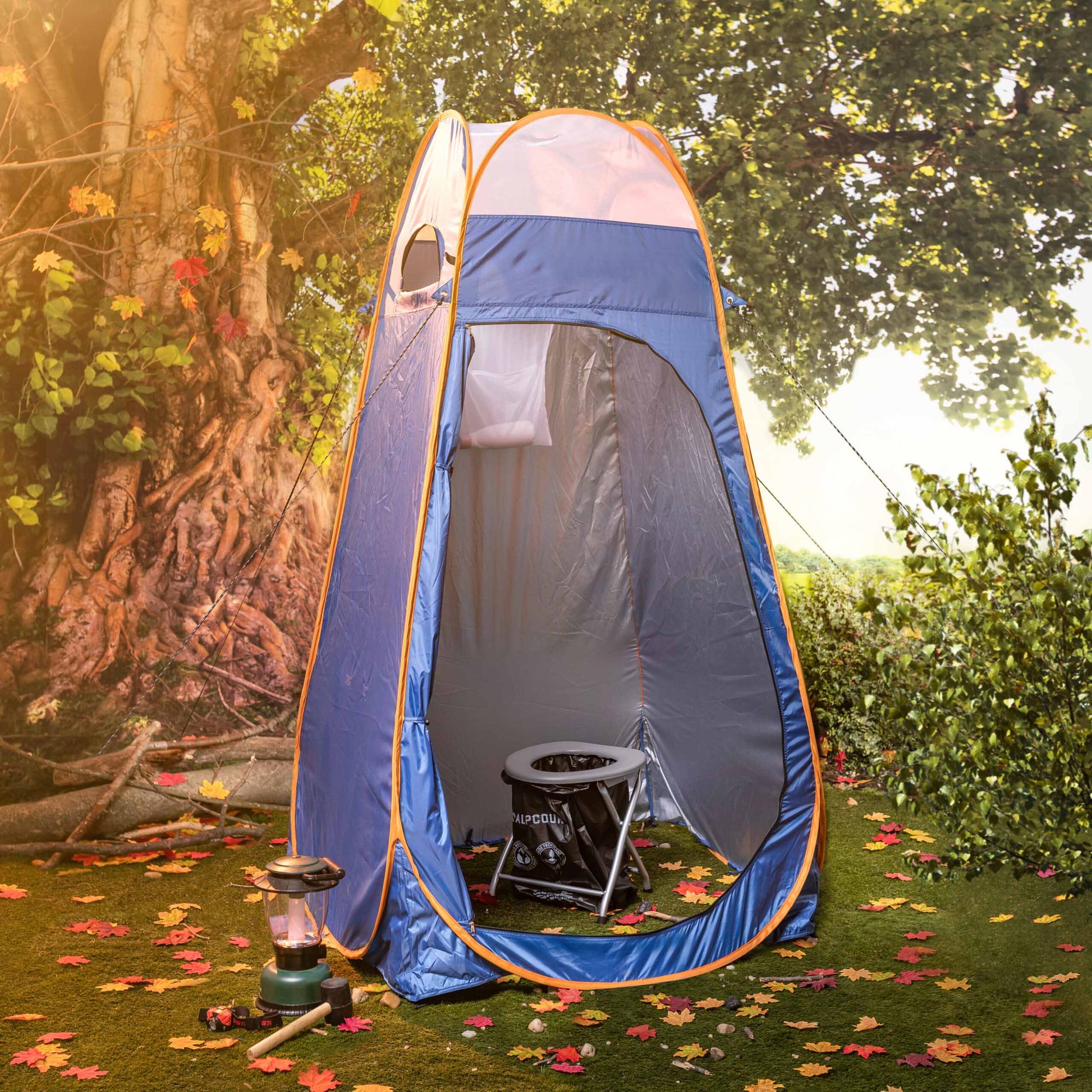 Portable Camping Toilet Seat With Trash Bag Hooks image 7