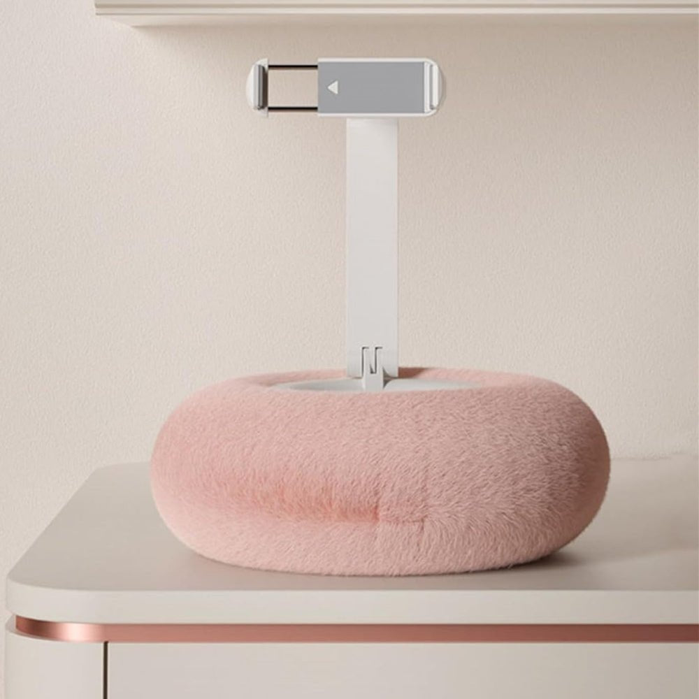 Fuzzy Pillow Phone Holder with Snack Bowl image 4