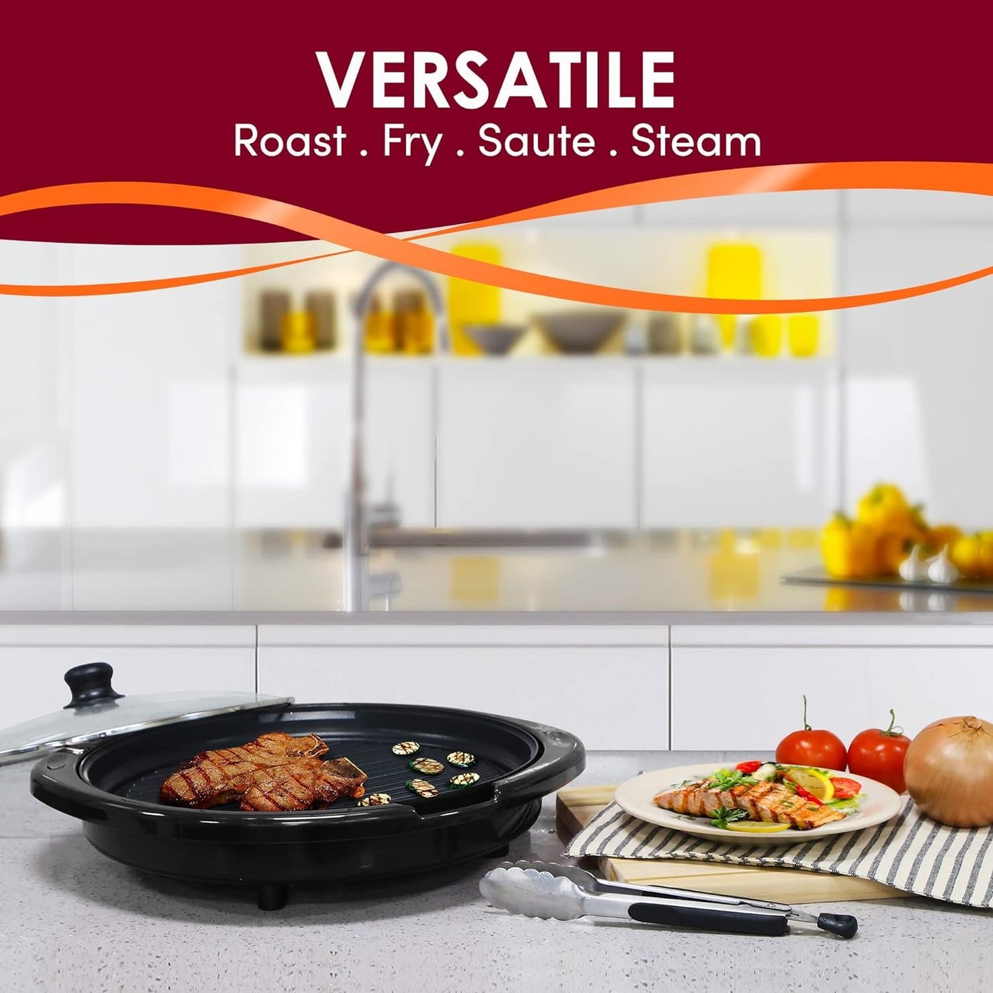 Smokeless Electric Tabletop Grill Nonstick image 1