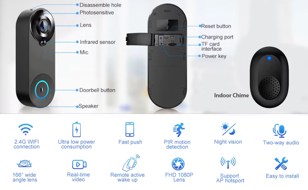 Wireless Wi-Fi Video Doorbell image 9