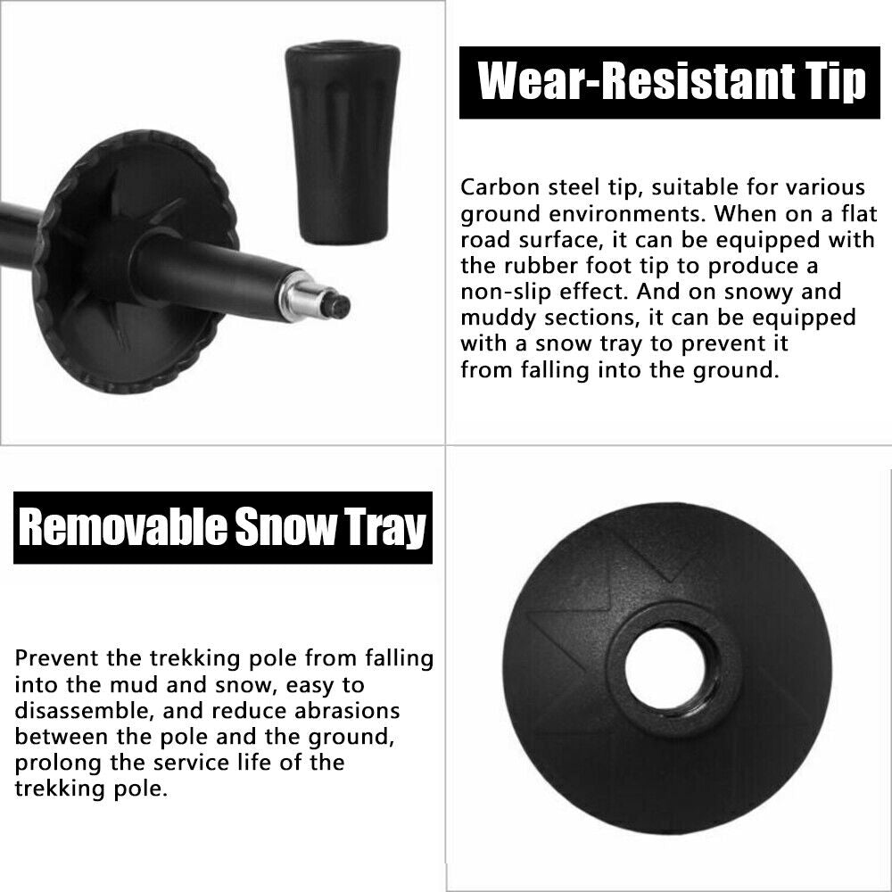 2X Trekking Poles Nordic Hiking Sticks image 4