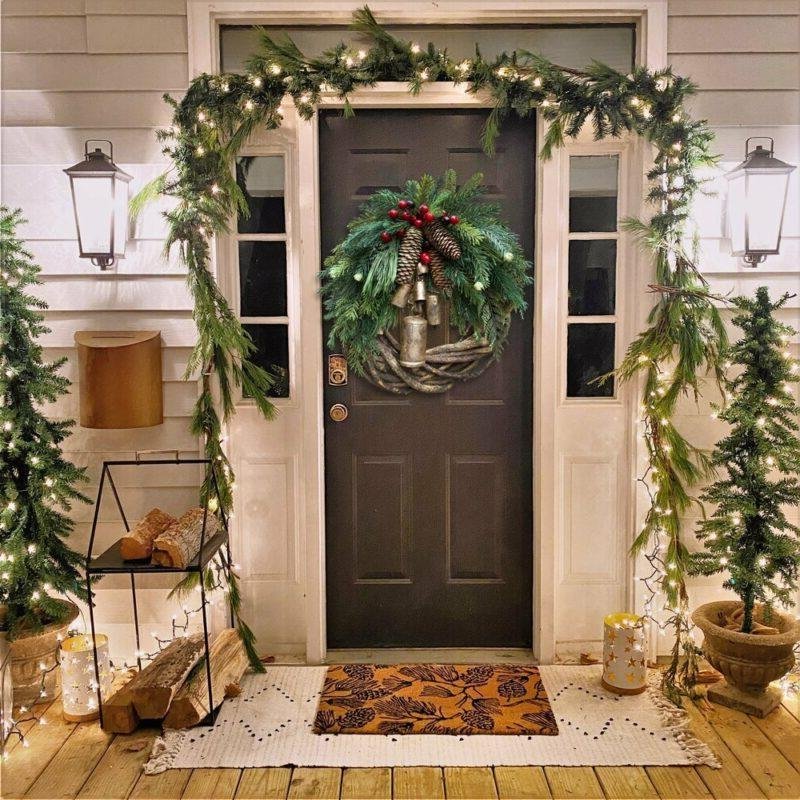 Farmhouse Christmas Wreath, Boho Wreath, Holiday Wreath image 1