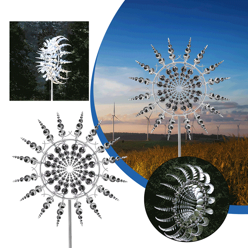 New Anti-Rust Magical Metal Windmill-Kinetic Metal Wind Spinners image 3