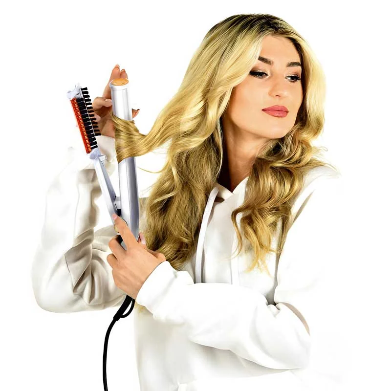 Professional 2 in 1 Rotating Iron Hair Brush image 8