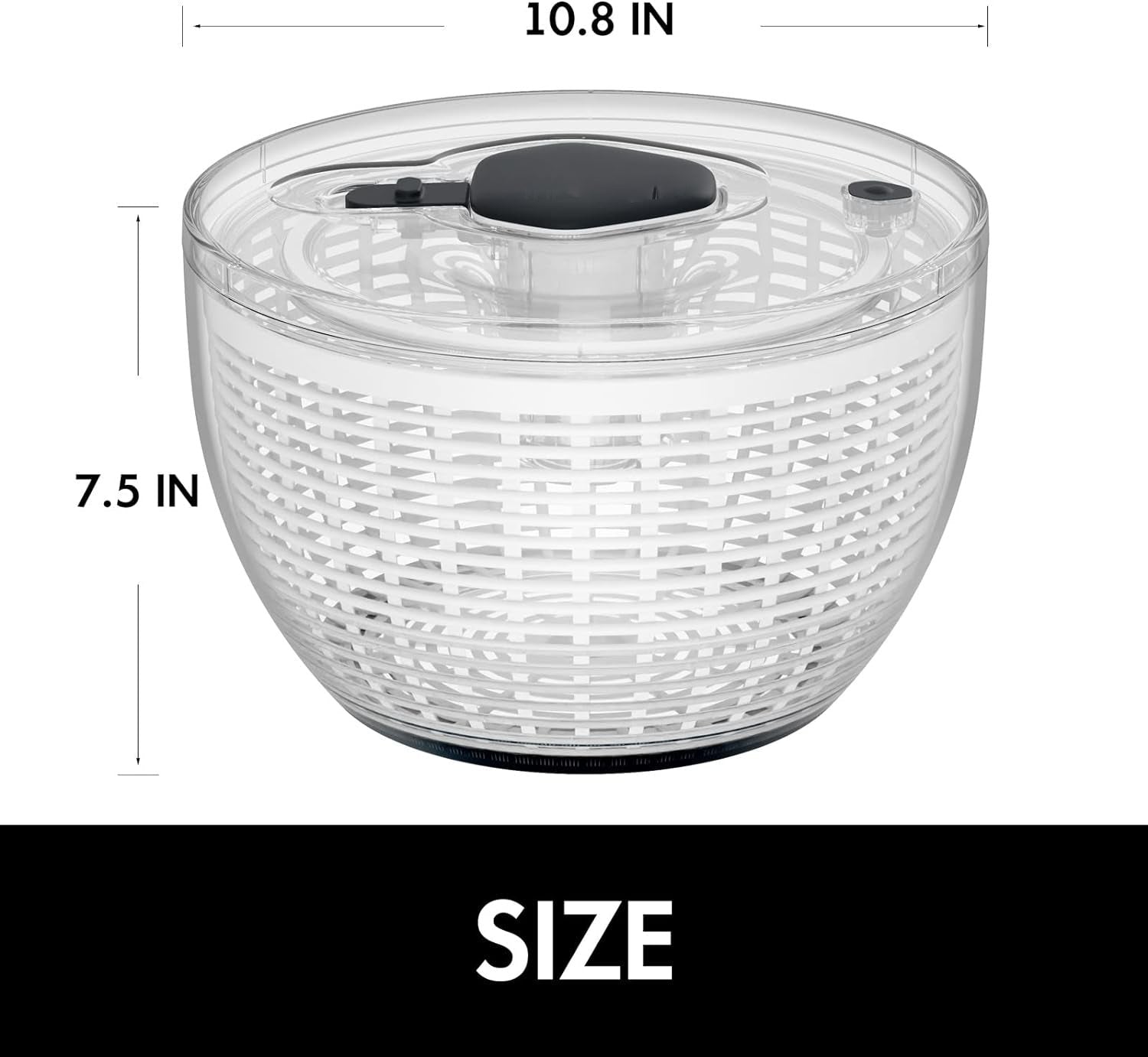 One-Handed Large Lettuce Salad Spinner image 6