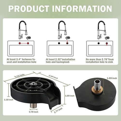 High Pressure Kitchen Sink Cup Rinser image 7