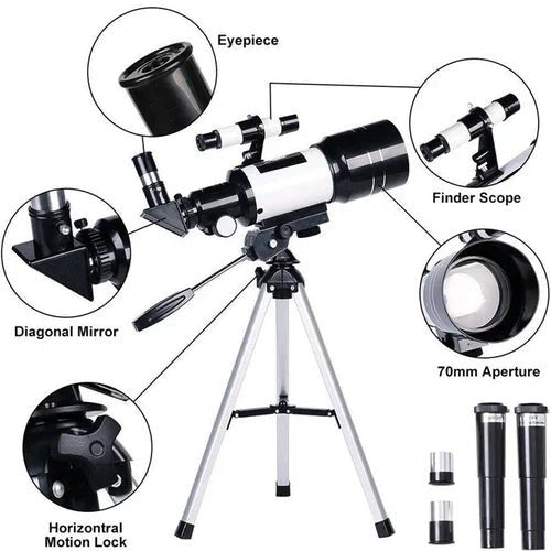 Professional Astronomical Telescope - Moon-Watching W/ Tripod Table Present - 150x Zoom image 1