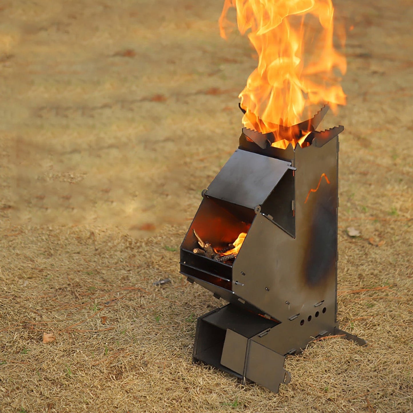 Portable Outdoor Rocket Wood Burning Stove Heater image 2