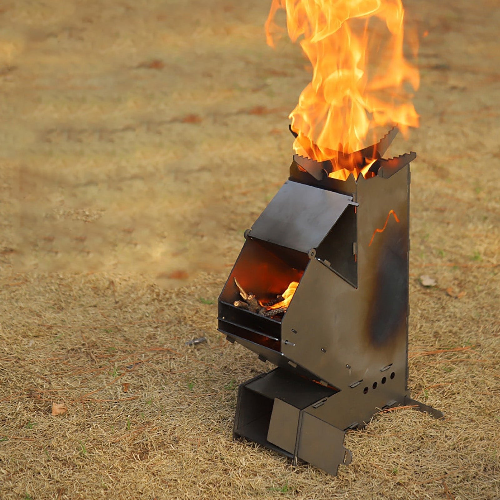 Portable Outdoor Rocket Wood Burning Stove Heater image 2