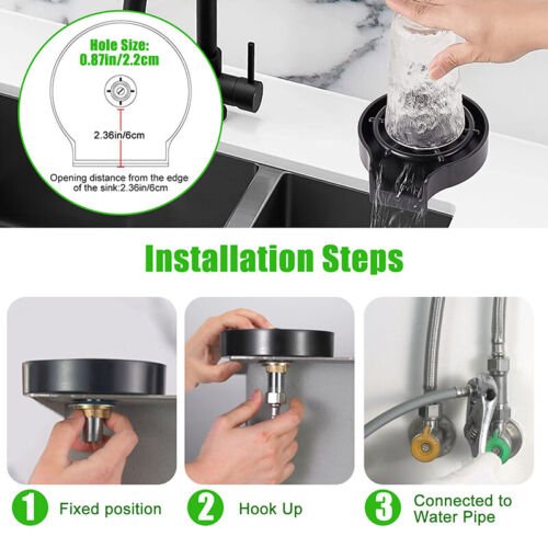 High Pressure Kitchen Sink Cup Rinser image 2