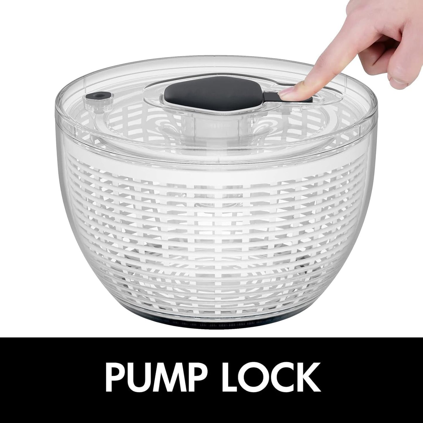One-Handed Large Lettuce Salad Spinner image 5
