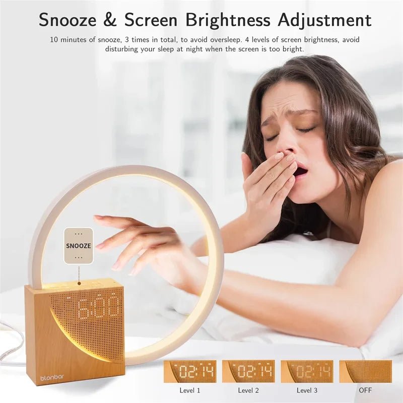 Touch Bedside Table Lamp with Natural Sounds and Alarm Clock image 1