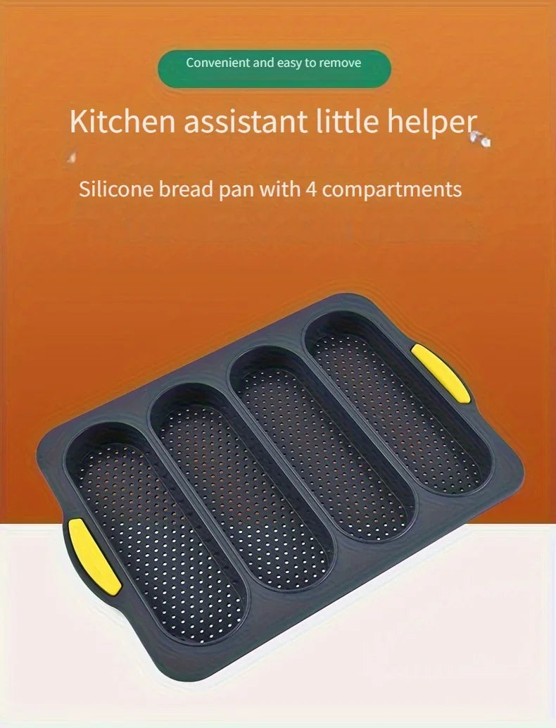 Large Silicone Baking Mold Restaurant Bread Food Mould Grade Baguette Bake Tray Non-stick Oven Tool kitchen Bakeware Accessories