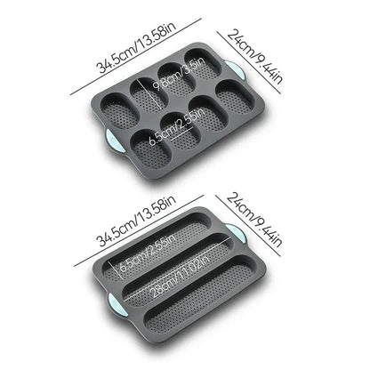 Baking Mold Restaurant Bread Food Mould Grade Baguette Bake Tray Silicone Anti-scalding Non-stick Oven Tool Kitchen Accessories
