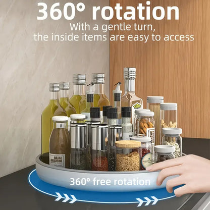 Kitchen turntable multifunctional countertop spice bottle 360 rotating storage rack storage tray cosmetic storage box round