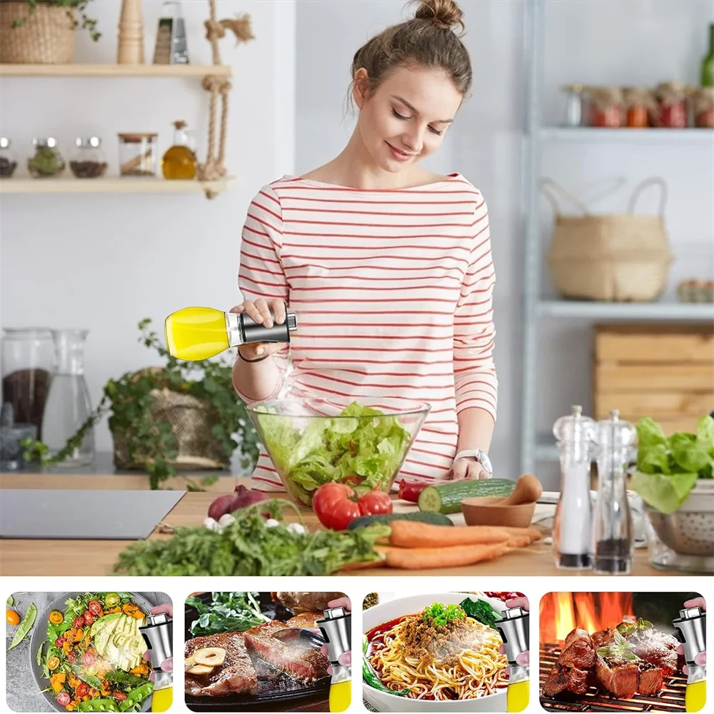 Kitchen Oil Sprayer for Cooking,6.8oz/200ml Olive Oil or Vinegar, Trigger Design,Stainless Steel Vinegar Glass Spray Bottle
