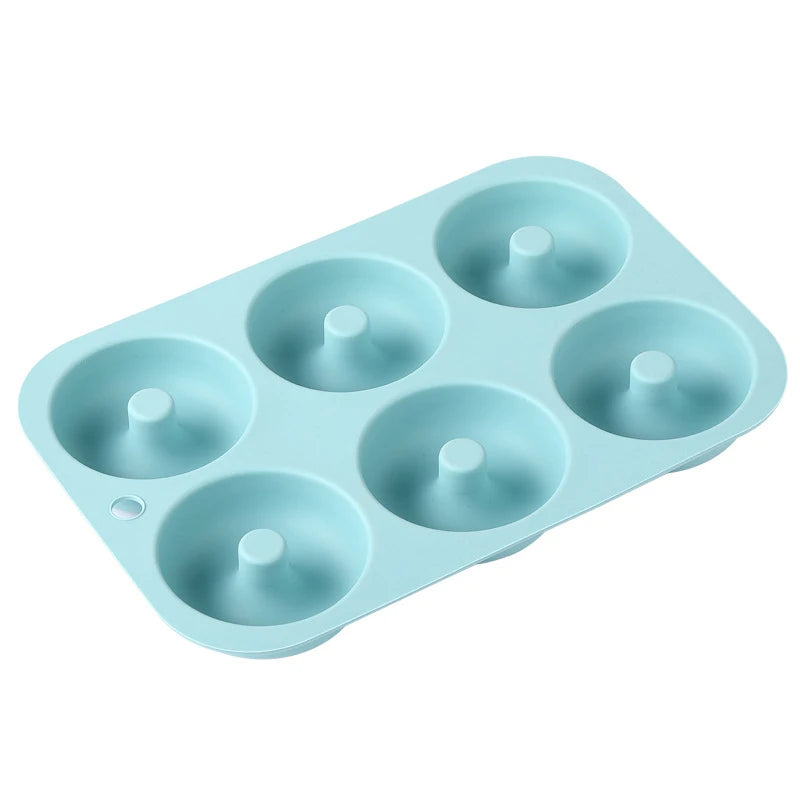 6Holes Baking Mold Food Grade Silicone Non-stick Donut Molds Chocolate Cupcake Pan DIY Muffin Kitchen Tool for Oven Bakeware