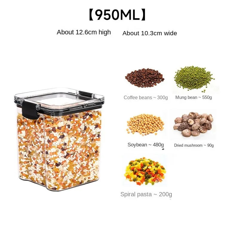 1PC Sealed Jar Airtight Container Grain Pasta Storage Box Plastic Moisture-proof Box Household Kitchen Organizer Seasoning Jars