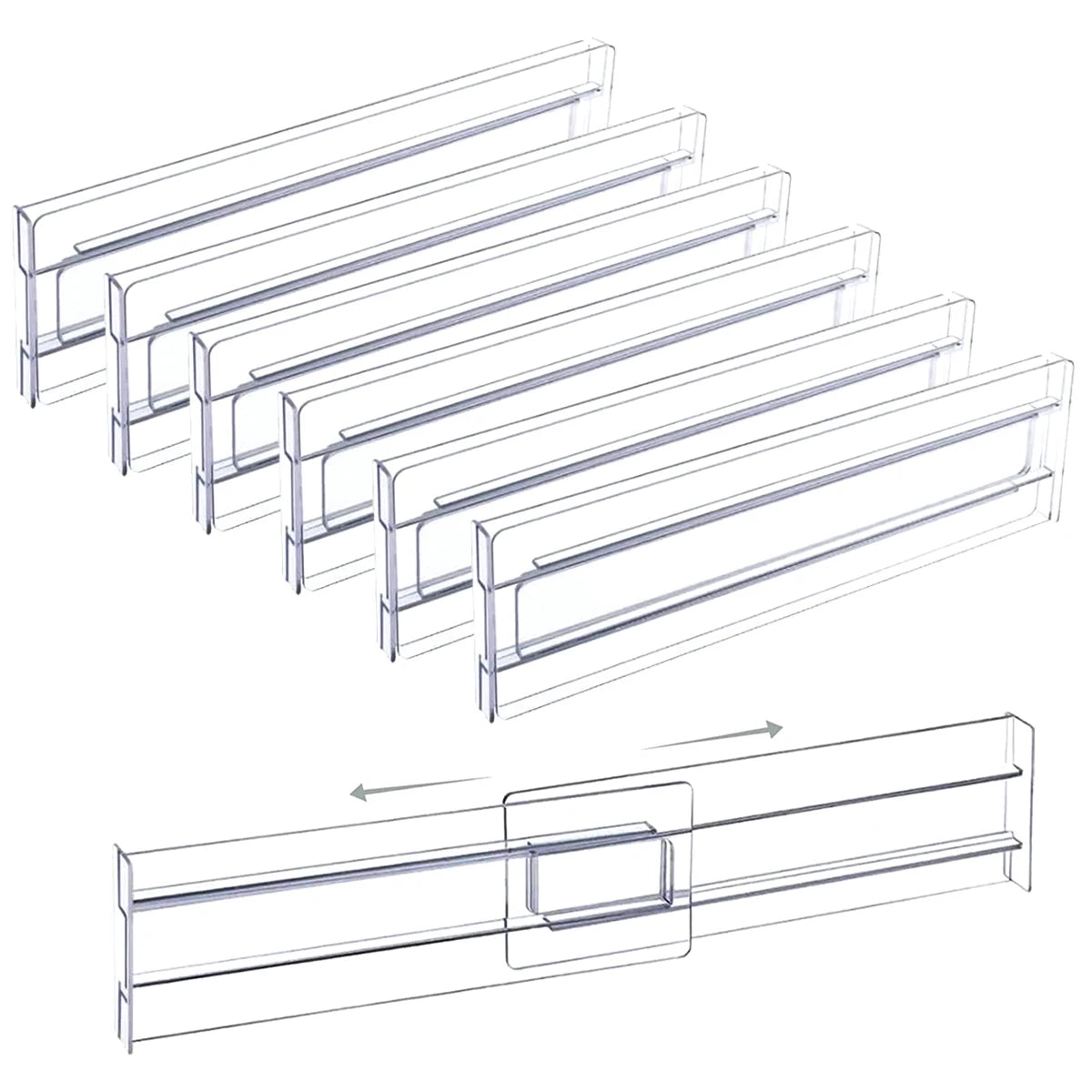 Expandable Drawer Dividers – Adjustable Drawer Organization Set