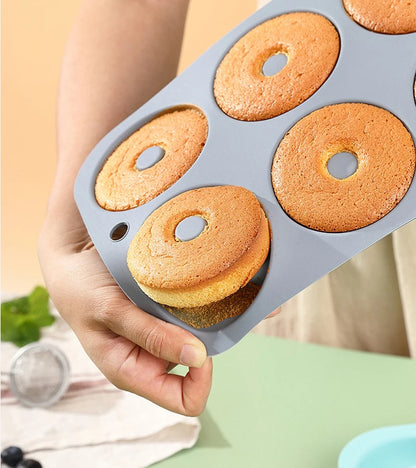 6Holes Baking Mold Food Grade Silicone Non-stick Donut Molds Chocolate Cupcake Pan DIY Muffin Kitchen Tool for Oven Bakeware